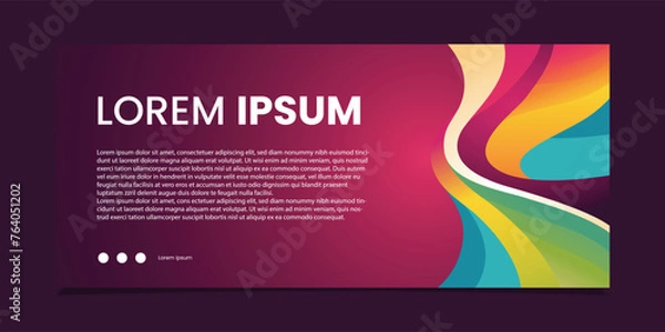 Fototapeta BANNER BACKGROUND ABSTRACT FULL COLOR TEMPLATE VECTOR