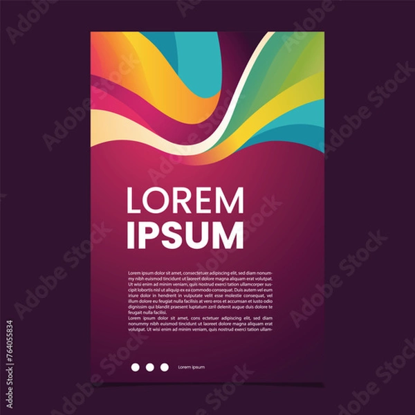 Fototapeta BACKGROUND ABSTRACT FULL COLOR TEMPLATE VECTOR BROCHURE