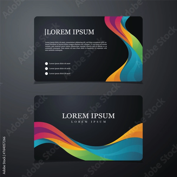 Obraz CARD BUSINESS BACKGROUND ABSTRACT FULL COLOR TEMPLATE VECTOR