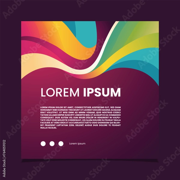 Obraz SOCIAL MEDIA BACKGROUND ABSTRACT FULL COLOR TEMPLATE VECTOR