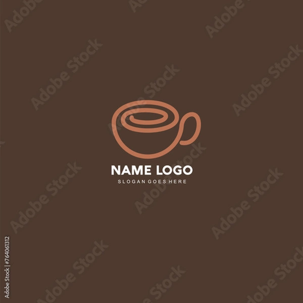 Fototapeta coffee cup icon logo