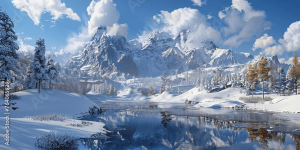Obraz AI-generated majestic and beautiful mountains