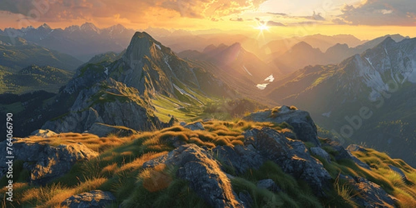 Obraz AI-generated majestic and beautiful mountains