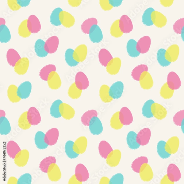 Fototapeta Minimalist Easter background. Seamless pattern. Design for a card, wrapping paper. Vector illustration