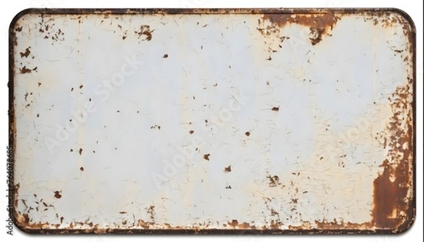 Obraz An empty rusty metal sign.