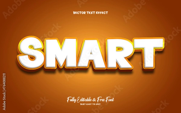 Fototapeta Free vector smart style text effect can be editable