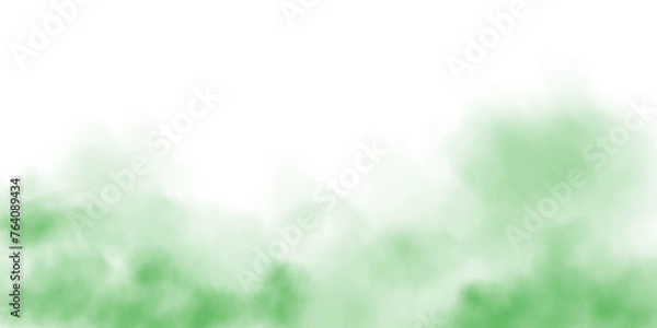 Fototapeta Green smog clouds on floor. Fog or smoke. Isolated transparent special effect. Morning fog over land or water surface. Magic haze. PNG.

