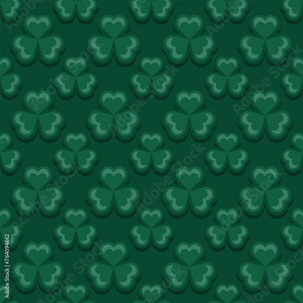 Obraz clover four leaves seamless pattern background