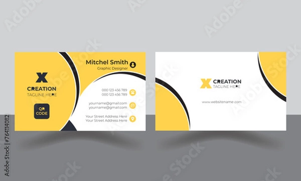 Fototapeta Modern Business Card - Creative and Clean double sided business card design.