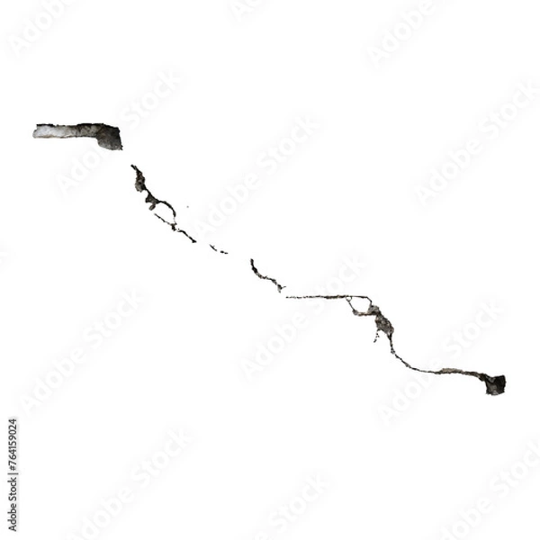 Fototapeta Fallen plaster wall