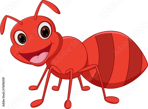 Obraz Szczęśliwy kreskówka mrówka