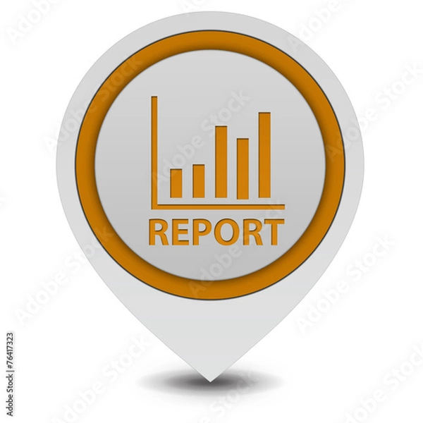 Obraz Report pointer icon on white background