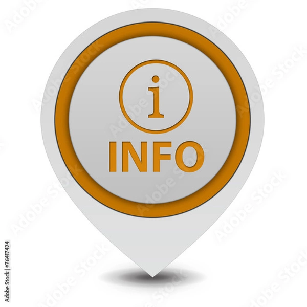 Obraz information pointer icon on white background