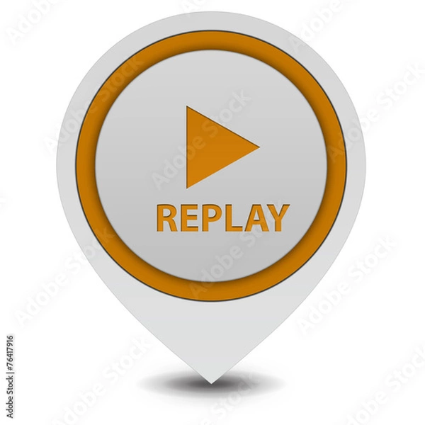 Fototapeta Replay pointer icon on white background