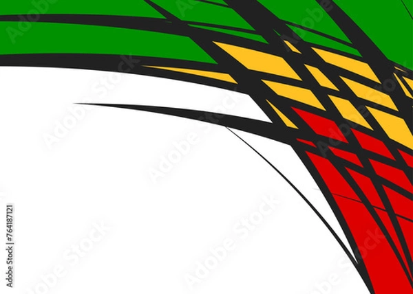Fototapeta Abstract background with spike lines pattern and with some copy space area and with Rastafari color theme