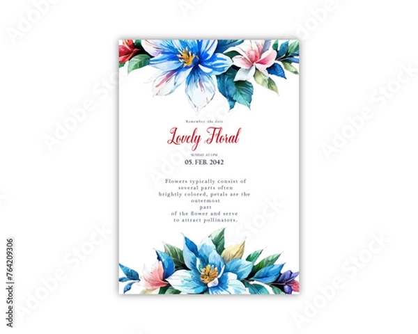 Obraz Wedding card background invite vector template greeting card design 