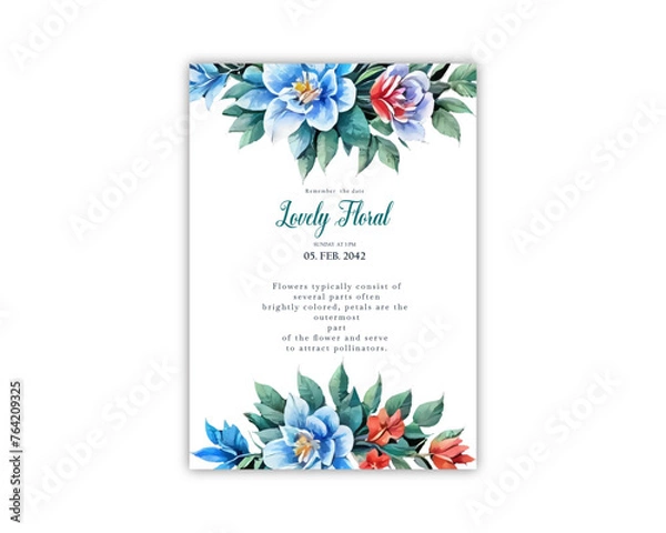 Obraz Wedding card background invite vector template greeting card design 