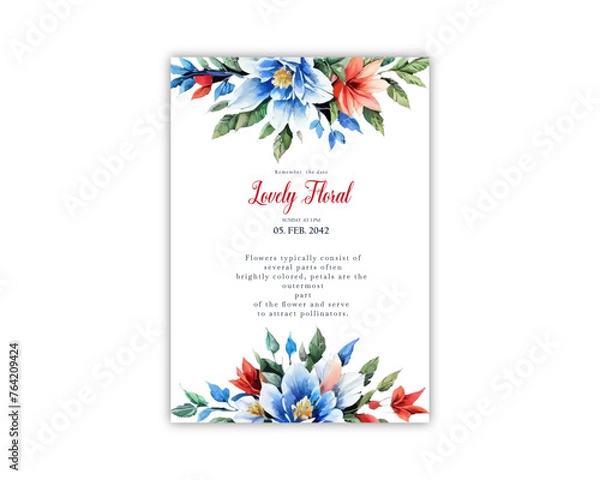 Obraz Wedding card background invite vector template greeting card design 