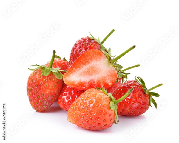 Fototapeta Strawberry on white background