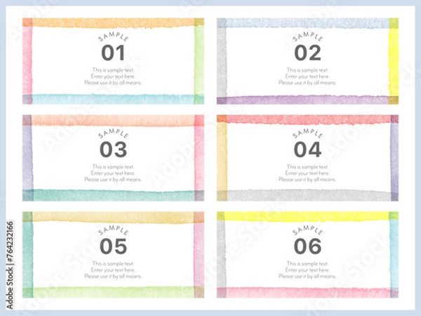 Obraz 水彩のレクタングルフレーム