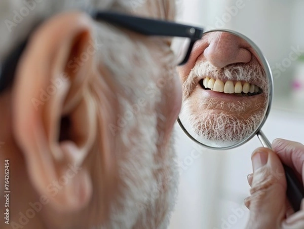 Fototapeta Renewed Confidence: A Patient's Journey to a Brighter Smile with New Dental Implants