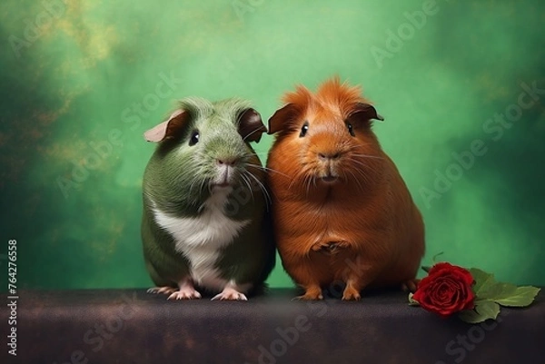 Obraz Two small guinea pigs from my powder,
