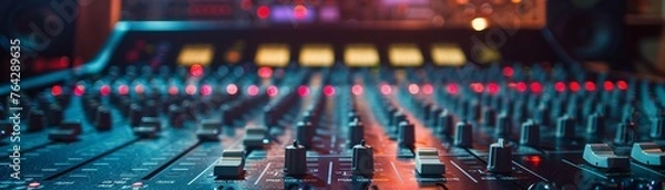 Fototapeta Amplify the emotional impact of your movie scenes through expertly crafted sound design Inspire viewers with a long shot illustrating the transformative role of music in setting the mood and enhancing