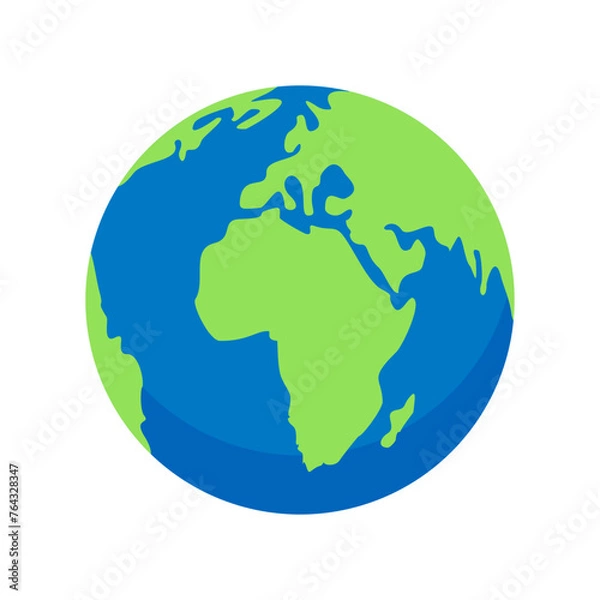 Fototapeta Earth Globe Flat Vector 