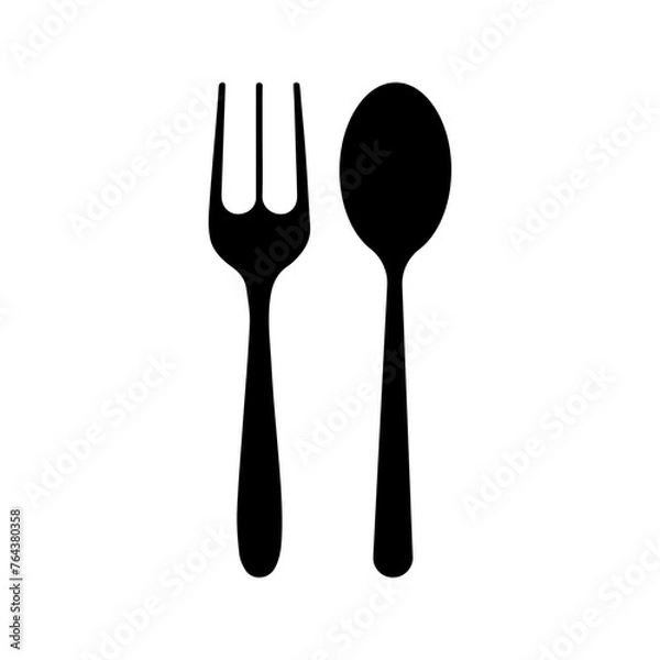 Fototapeta Fork & Spoon Restaurant Icon