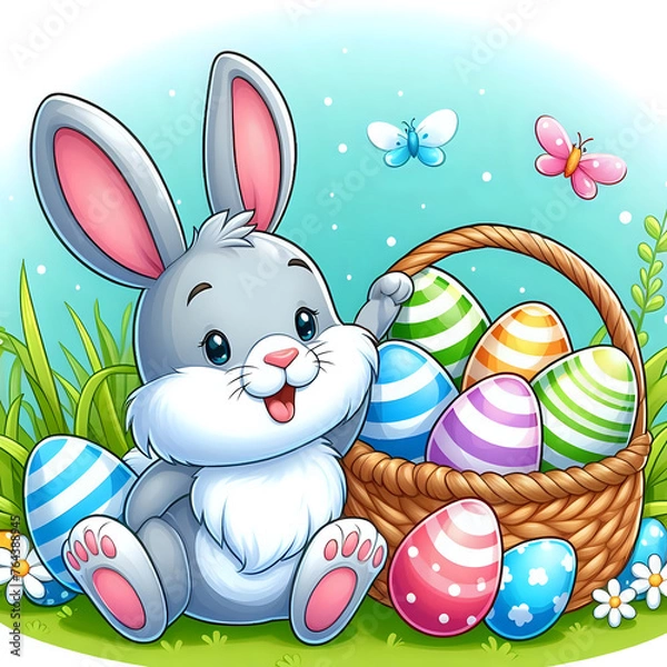 Fototapeta An Easter greeting card.	
