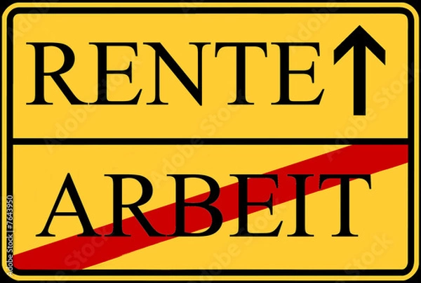 Obraz Rente vs. Arbeit