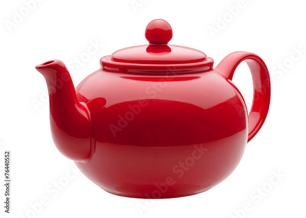 Obraz Czerwony ceramiczny czajnik