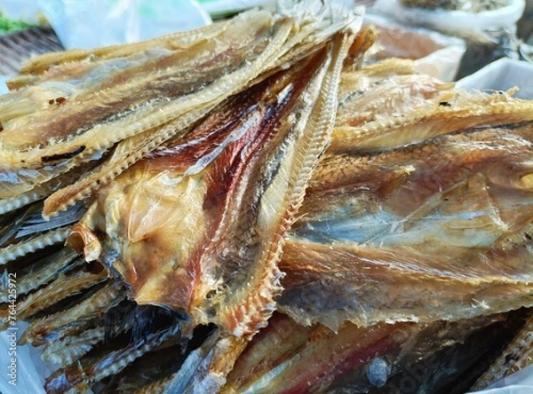 Obraz dried fish in the market