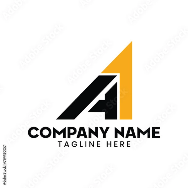 Fototapeta Initial letter A1 vector Logo Design Top Rated A1 Logo