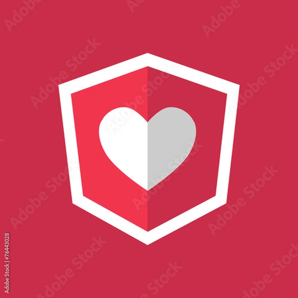 Obraz Heart Flat Icon