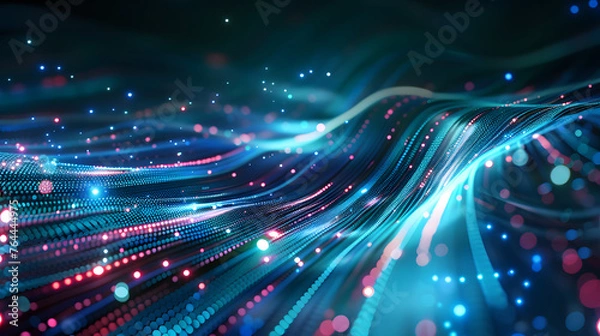 Obraz Concept design of Big Data for Presentation and Analytical Information. Abstract Illustration of High Speed Data transfer. Data Human Technology and Artificial Intelligence futuristic background