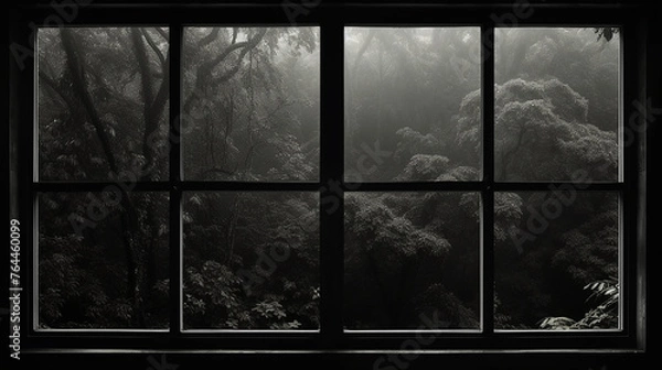 Obraz black plastic window in the room