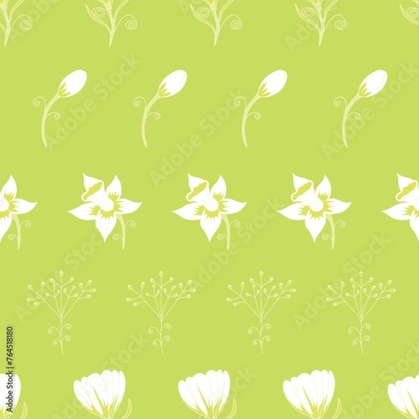Obraz Vector seamless pattern floral pattern. Tropical botanical trendy pattern