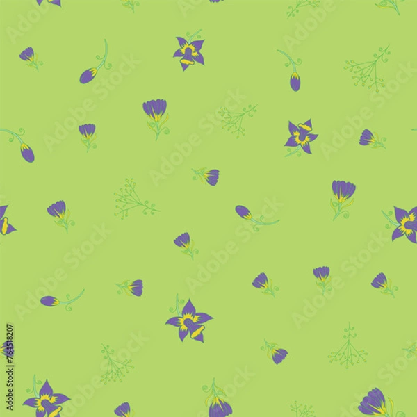 Fototapeta Vector seamless pattern floral pattern. Tropical botanical trendy pattern