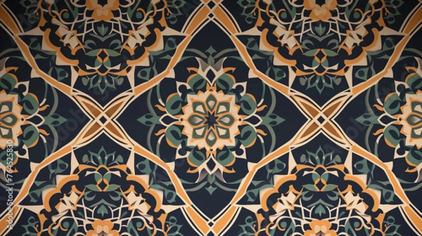Obraz Beautiful structure of a repeating pattern in Arabic style