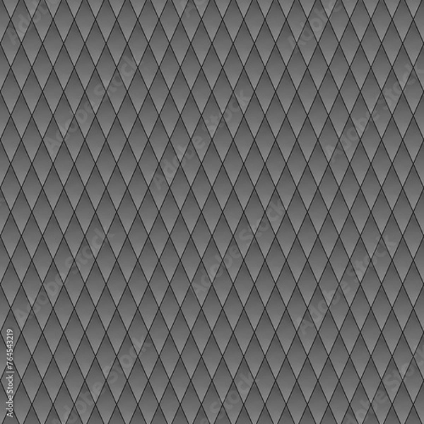 Fototapeta ダイヤモンド柄の幾何学模様（シームレス仕様）グレー色のグラデーション