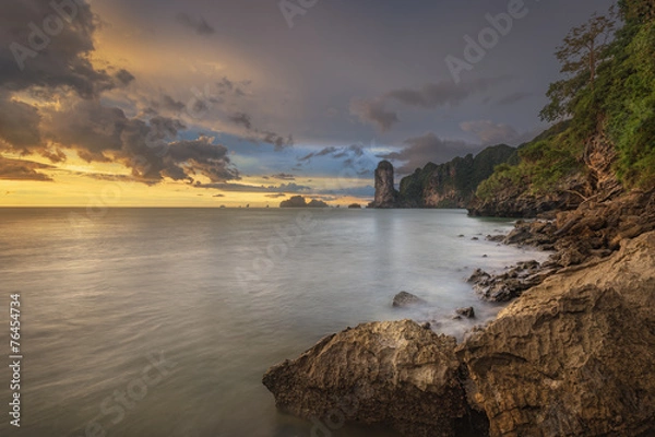 Obraz beautiful sunset with colorful sky