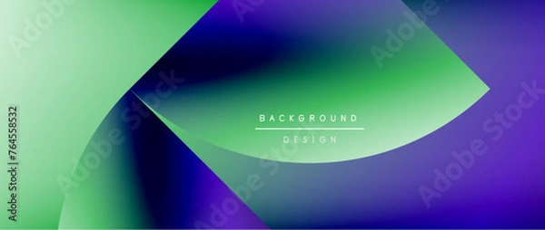 Fototapeta Circles and round shapes with gradients. Minimal abstract background, round geometric shapes, clean and structured design