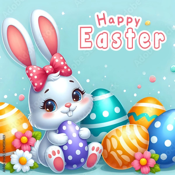 Fototapeta Easter greeting card.	