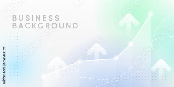 Fototapeta Modern blue creative economy investment report chart arrow up illustration background	