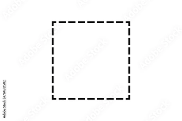 Fototapeta dotted square shape or dashed square shape