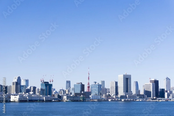 Obraz 東京都市風景　全景　東京タワーと高層ビル