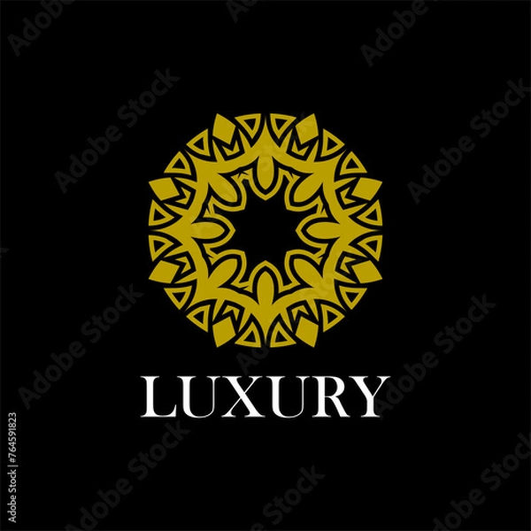 Fototapeta Luxury ornamental mandala design background in gold color vector. Vector islamic background Free Vector