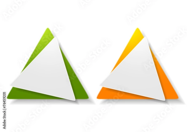Fototapeta Abstract triangle shape vector sticker