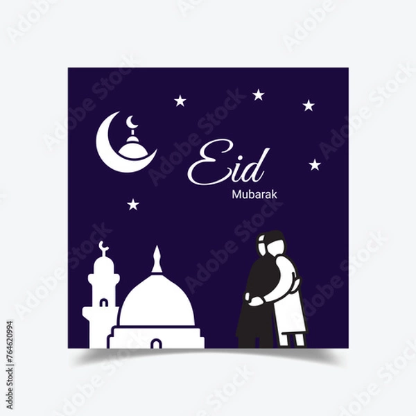 Obraz Eid Mubarak Design Template I Ramdan Kareem Template
